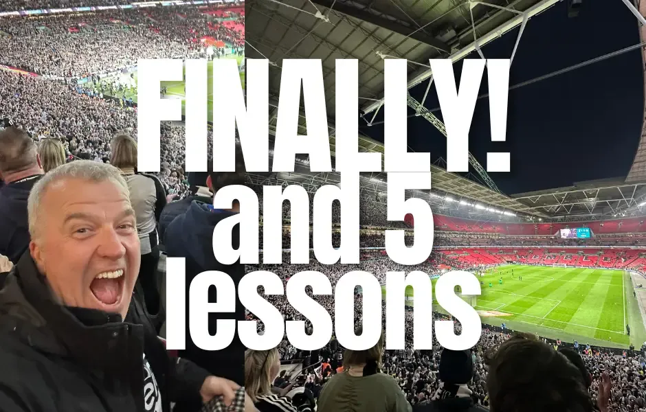 Finally! And Five Lessons
