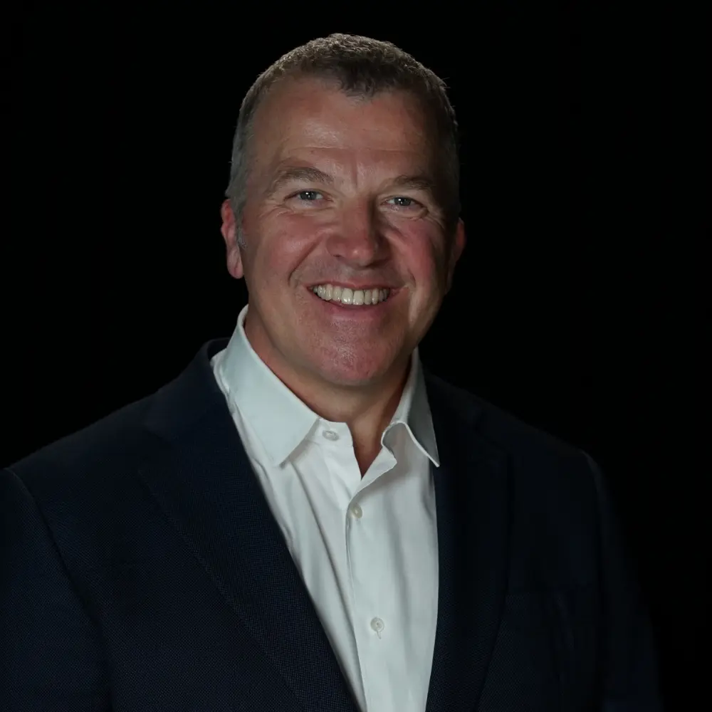 Black and white portrait of Michael Heppell